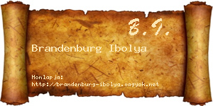Brandenburg Ibolya névjegykártya